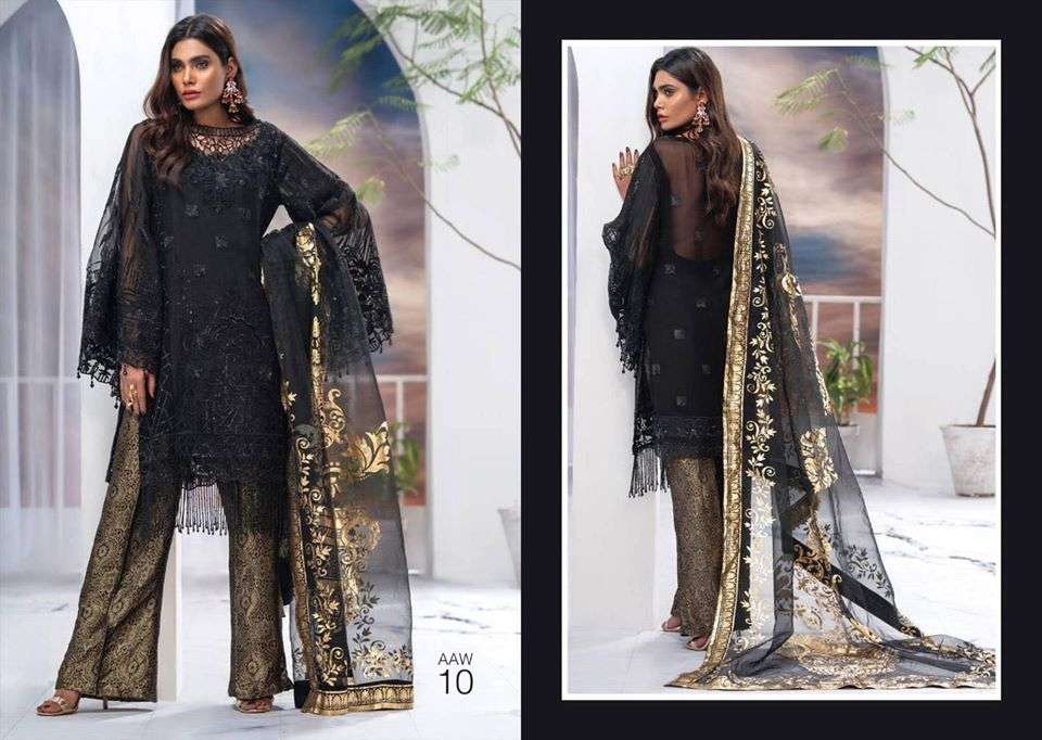 NIGAR by Akbar ASLAM Chiffon Collection(AAW-10)